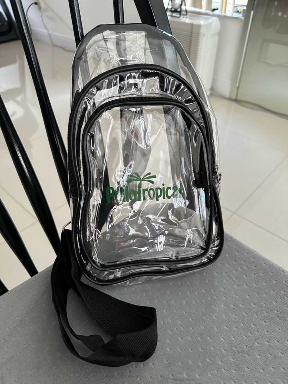 Clear Pollo Tropical logo Crossbody for Stadium /Concert Events w/Zipper & Strap - Picture 3 of 6